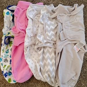 5 SwaddleMe S/M newborn swaddle wraps